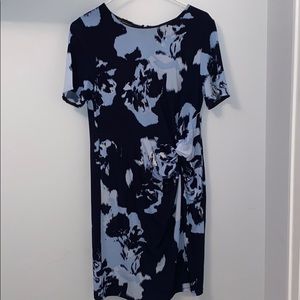 International concepts petite blue marbled dress